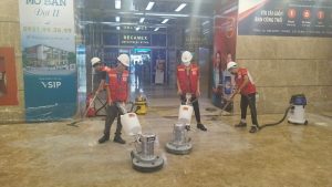 Thi công dịch vụ vệ sinh công nghiệp tại Tòa nhà Becamex Tower Thủ Dầu Một Bình Dương