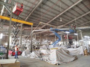 Thi công vệ sinh quét mạng nhện tại nhà máy Geuther - KCN Mỹ Phước 3