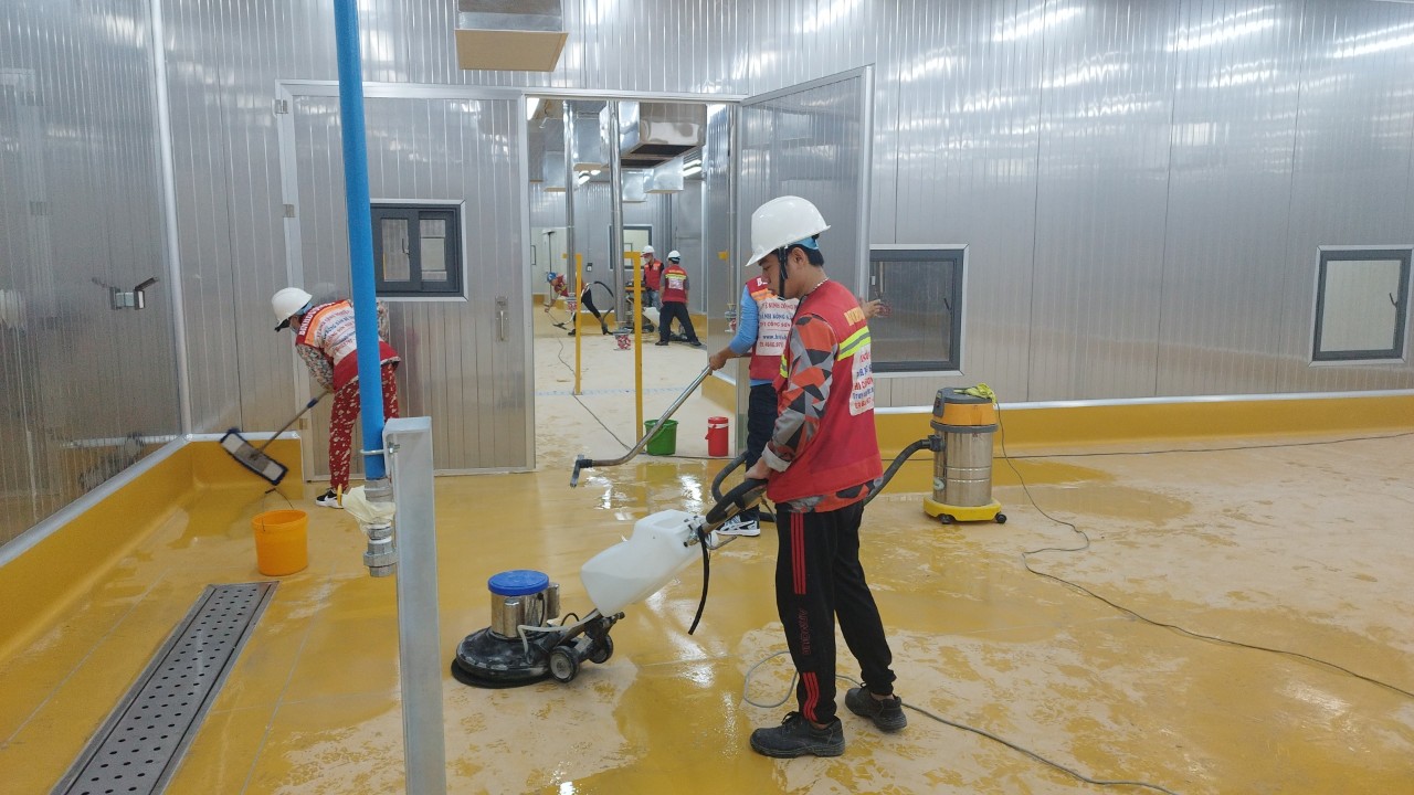 Vệ sinh nhà xưởng sau xây dựng tại Bình Dương