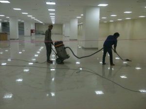 Vệ sinh sau xây dựng tại siệu thị Lotte Mart Cộng Hòa, Tân Bình, TPHCM
